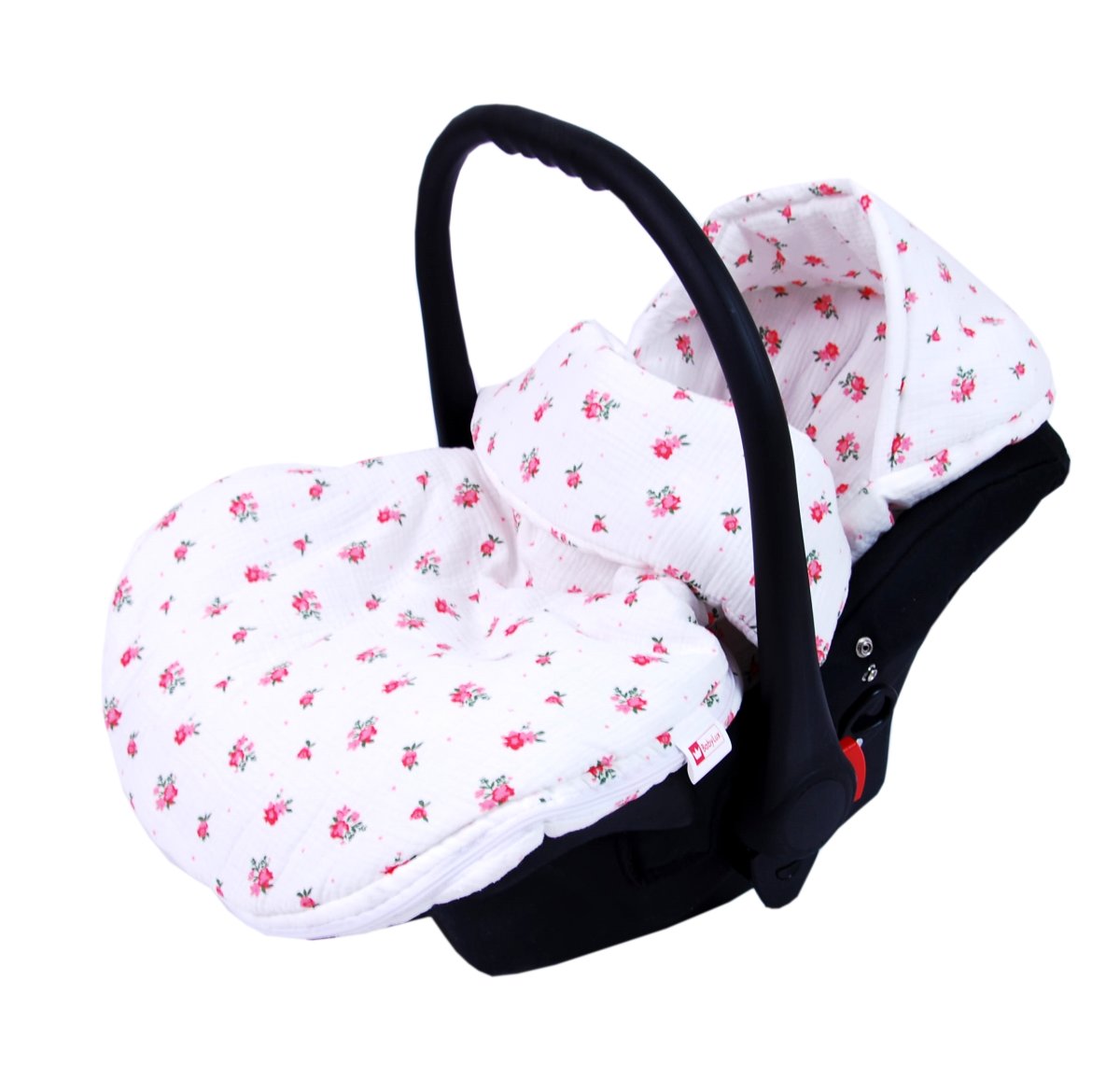 Lehký fusak z mušelínové bavlny - růžový květ