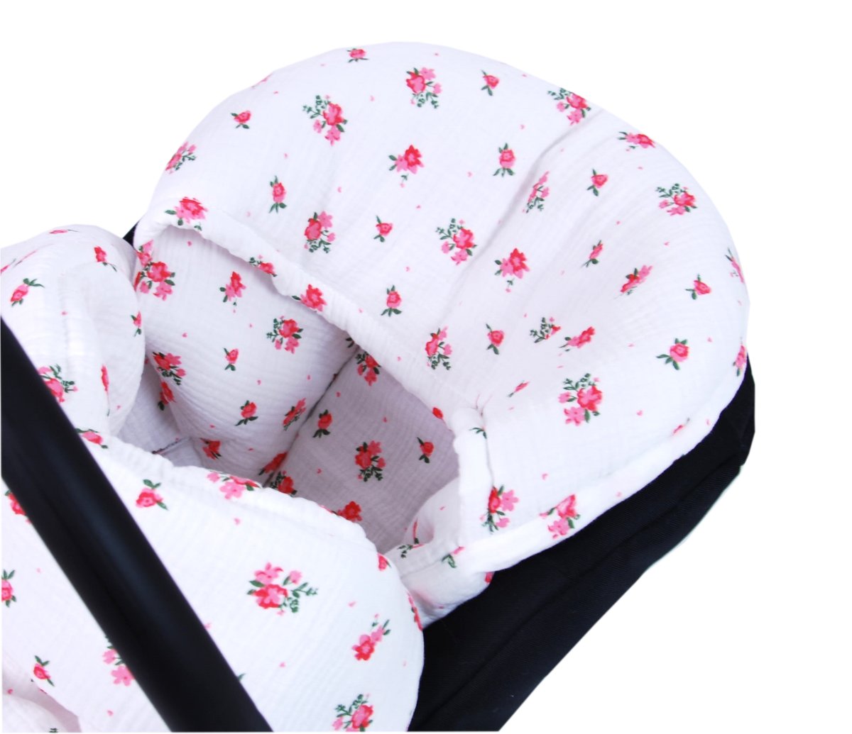 Lehký fusak z mušelínové bavlny - růžový květ