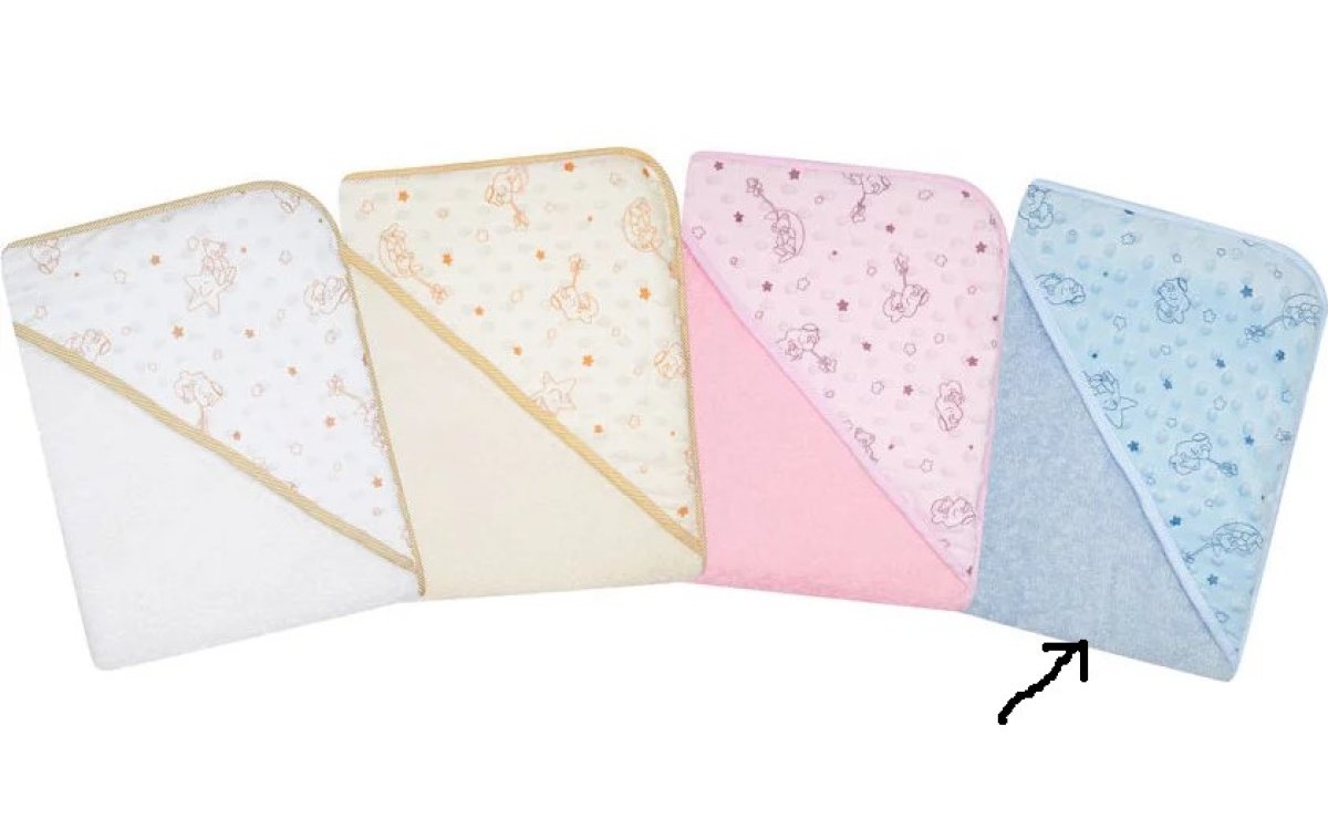 Dětská osuška s kapucí Minky modrá 100x100 cm 