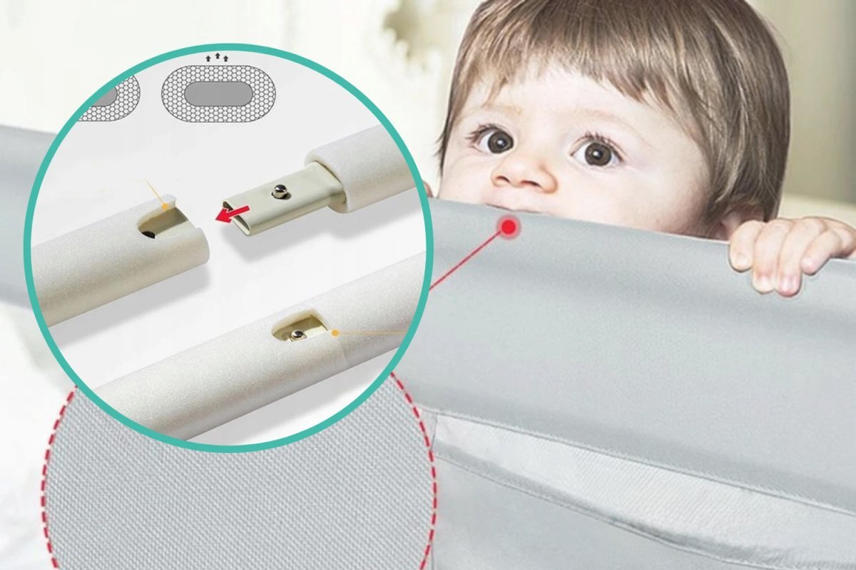 Zábrana na postel Méďa - 200 cm šedá