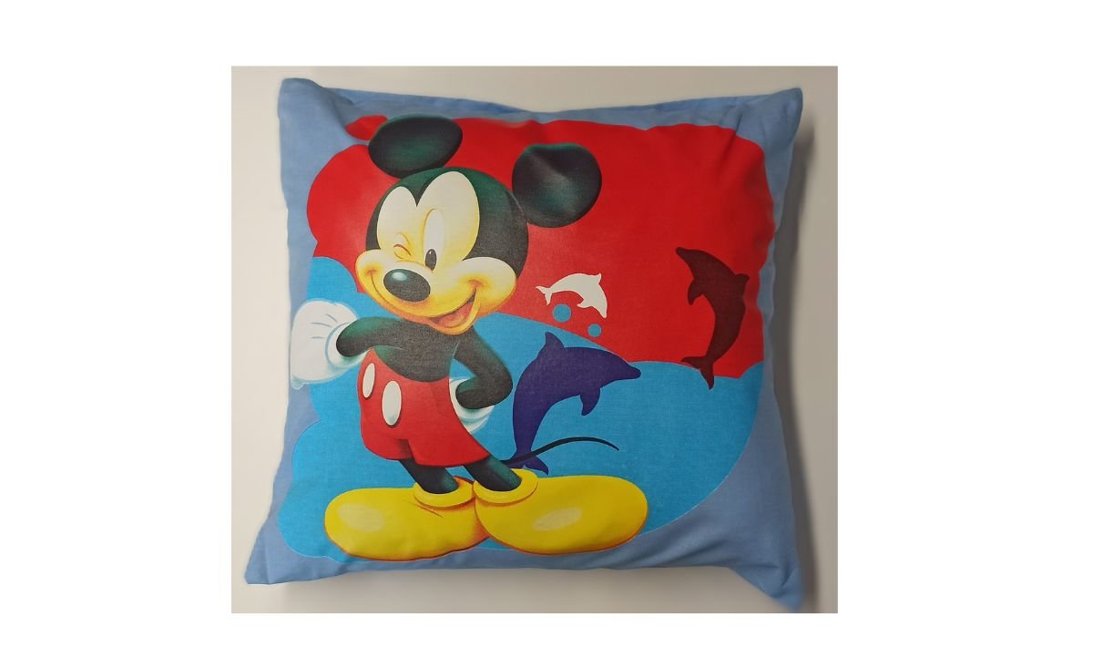 Dětský povlak na polštář 40x40 cm - Mickey Mouse / modrá
