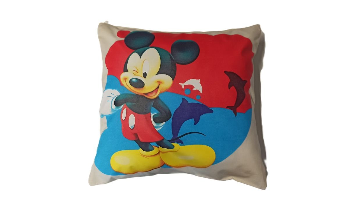 Dětský povlak na polštář 40x40 cm - Mickey Mouse / krém