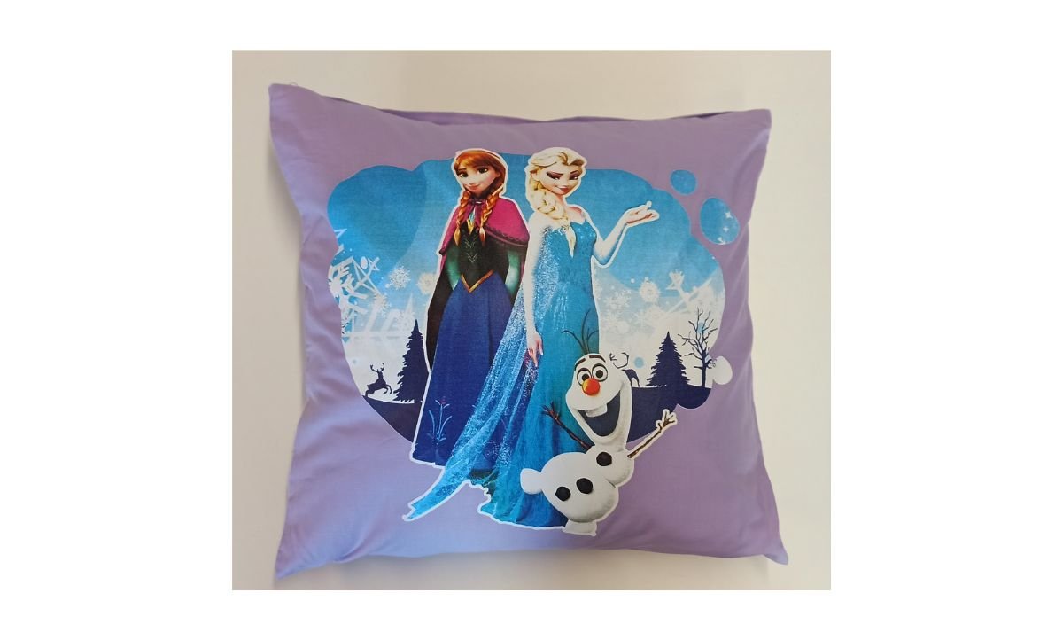 Dětský povlak na polštář 40x40 cm - Frozen / lila