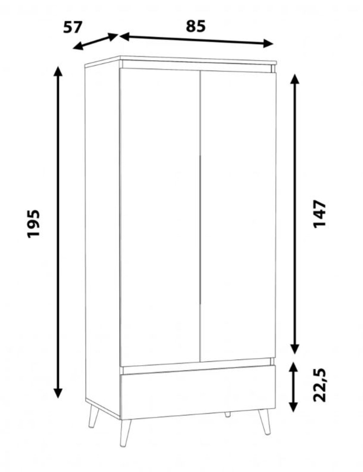 Šatní skříň ve skandinávském stylu - Norge 05