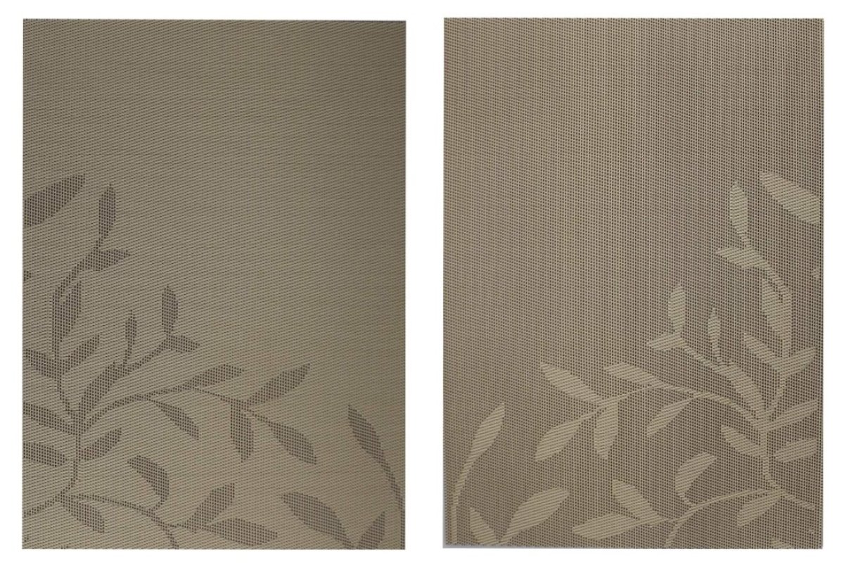 Prostírání pletené PVC 1 kus - listy - zelená