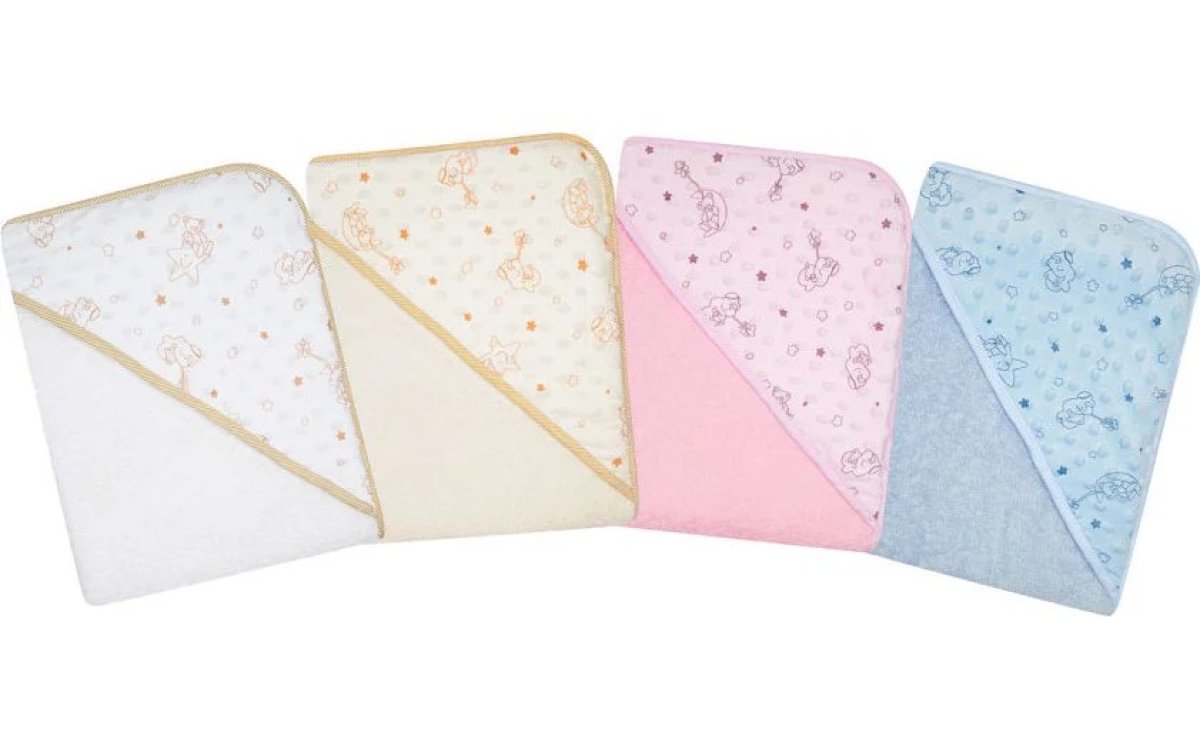 Dětská osuška s kapucí Minky modrá 100x100 cm 