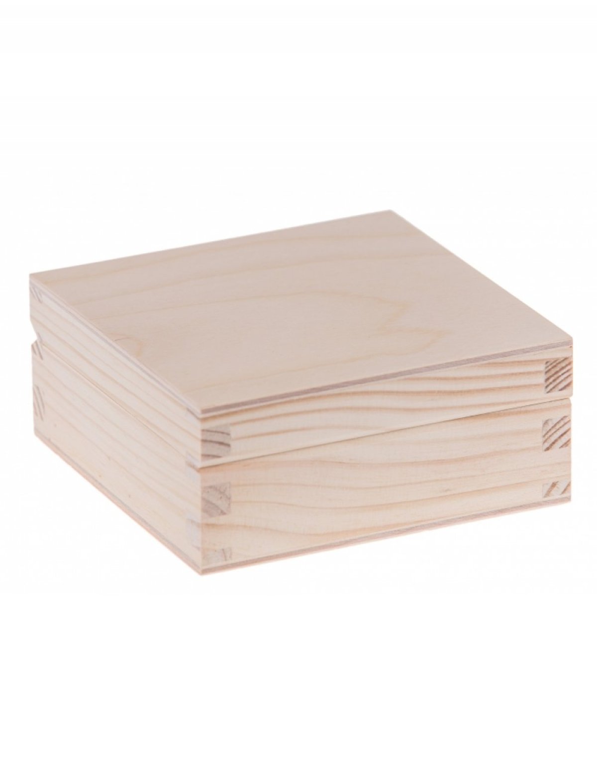 Přírodní dřevěná dárková krabička - 11x11x5 cm