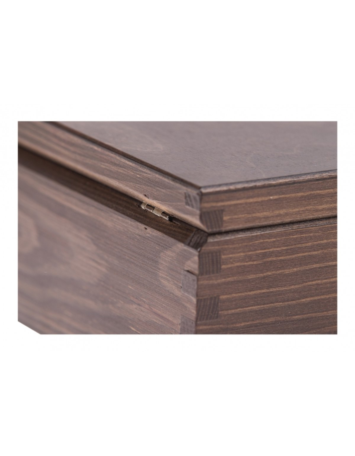 Přírodní dřevěná krabička - 16,4x22,5x8 cm / TEMNÝ BRONZ