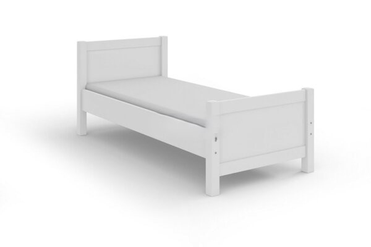 Postel z masivu Antoaneta 80x200 cm bílá + rošt ZDARMA