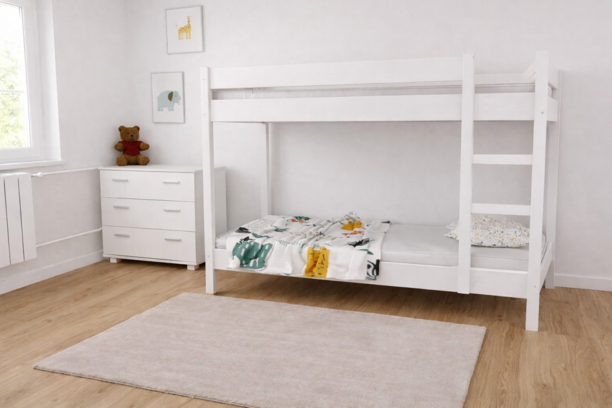 Postel Gino bílá 90x200 cm + matrace Optimal Comfort + rošty ZDARMA