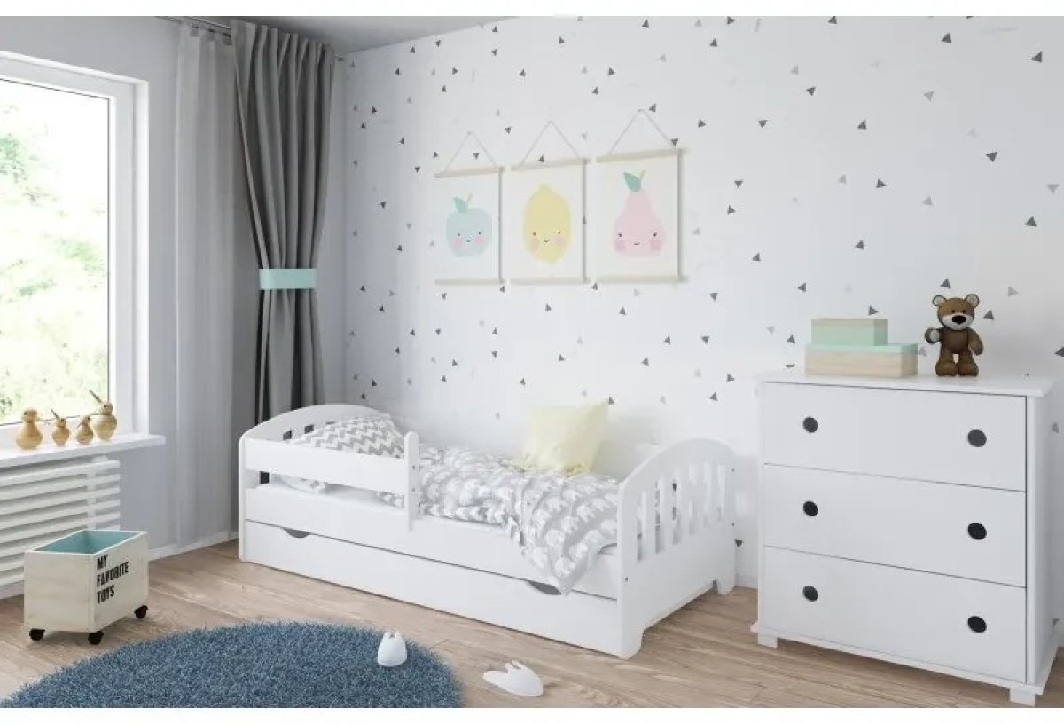 Postel Kvido 160/80 cm - bílá + šuplík 
