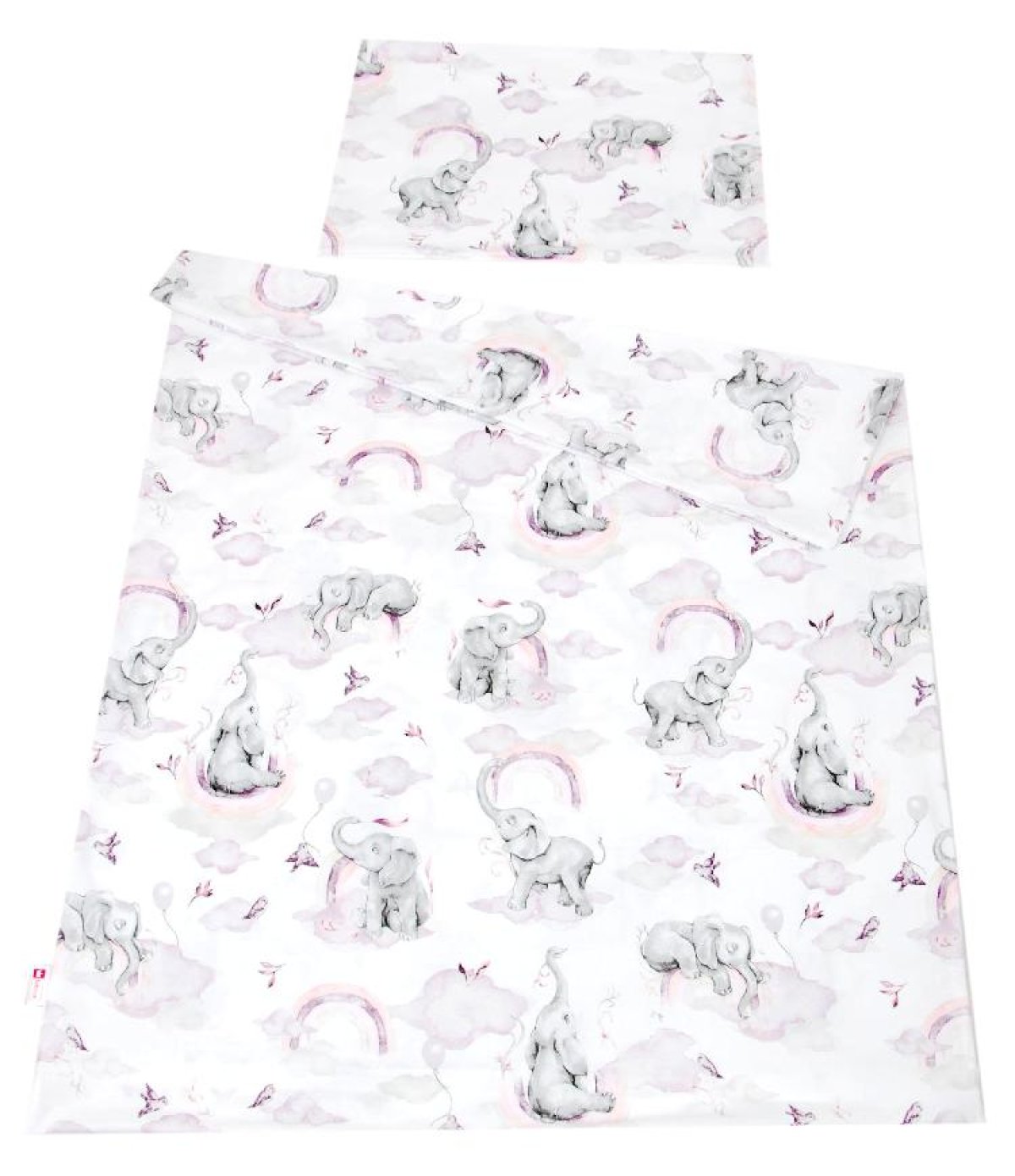 Povlečení 100/160 cm + 50/60 cm slůně růžová