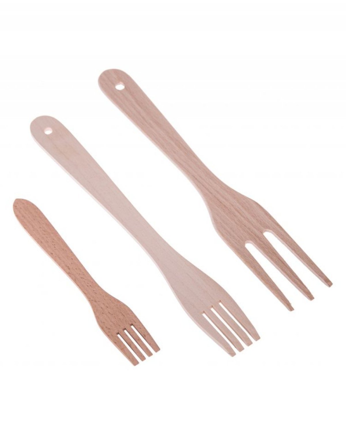 Dřevěná vidlička se 4 hroty malá