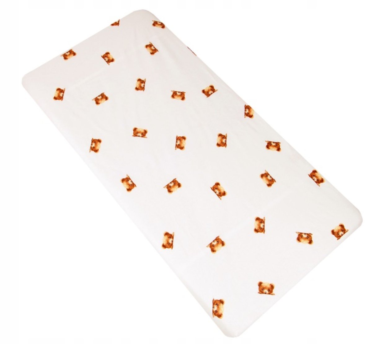 Prostěradlo bavlněné s gumkou 120/60 cm - medvídci kuk béžoví