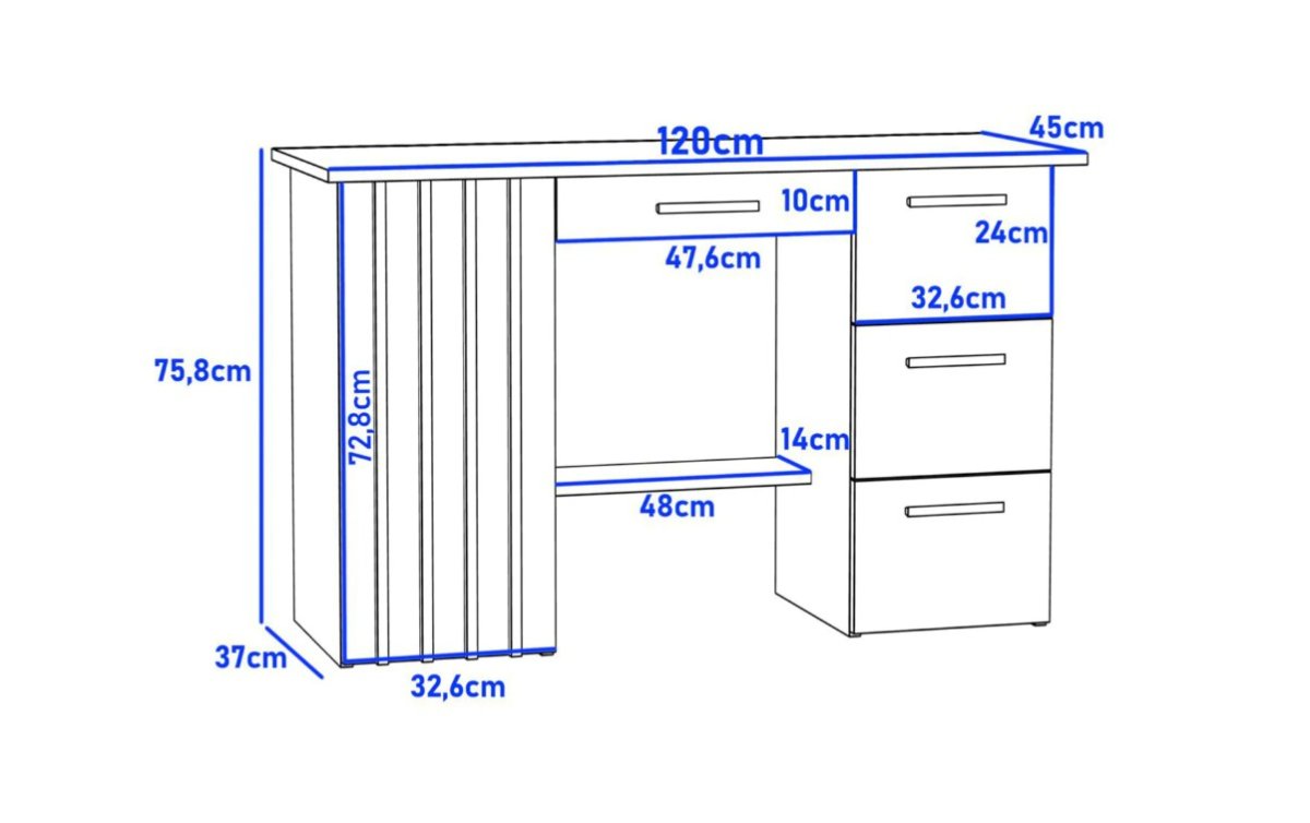 Psací stůl Montana 120 cm