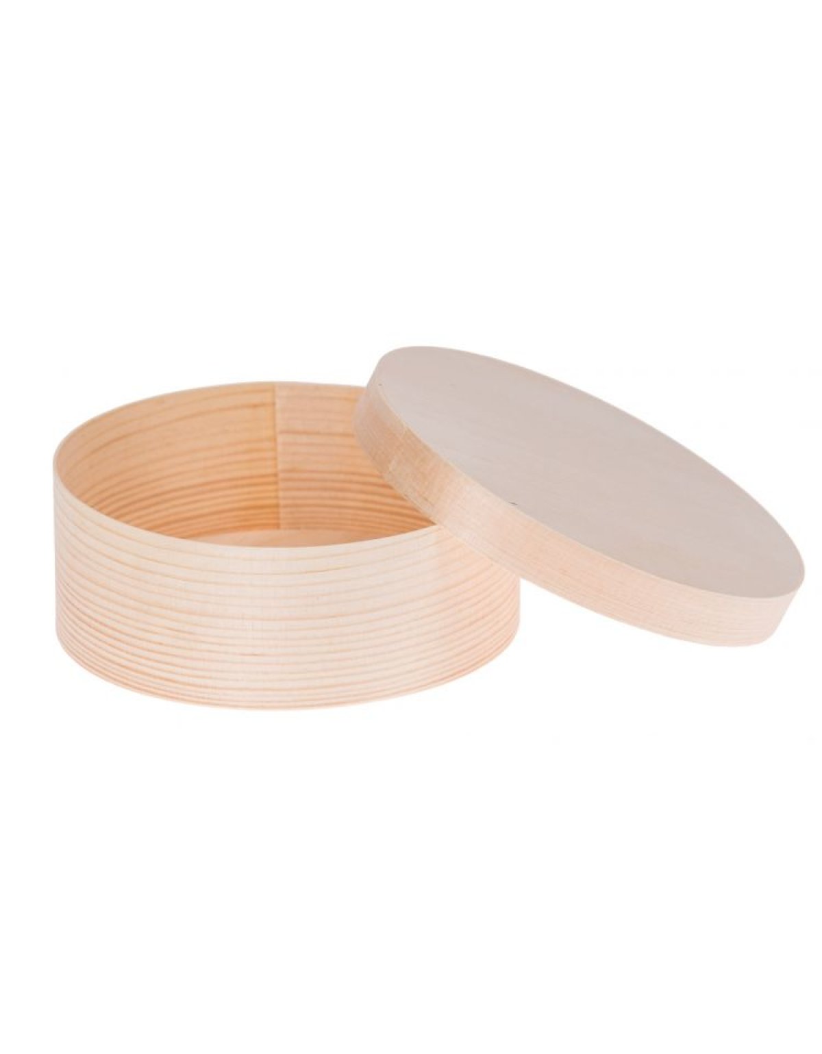 Oválná dřevěná krabička s víčkem - 12,5x4 cm