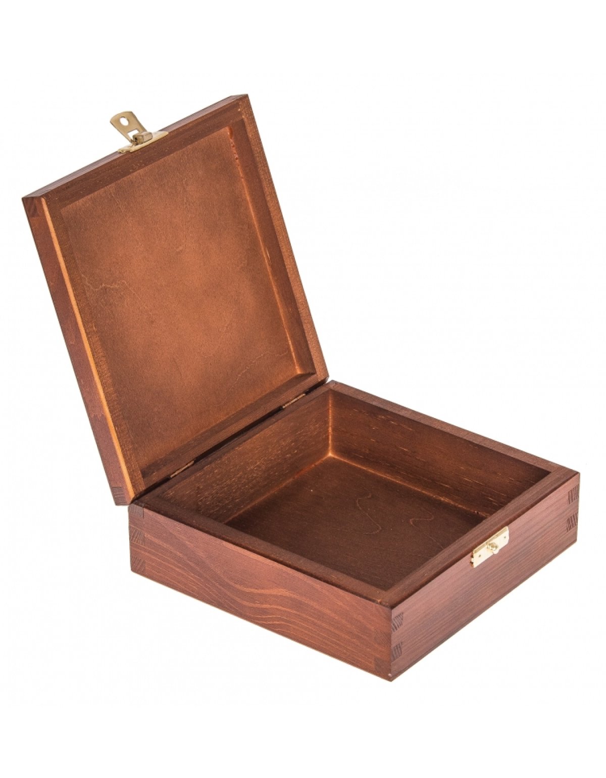 Dřevěná krabička se zámkem – 16 x 16 x 6 cm