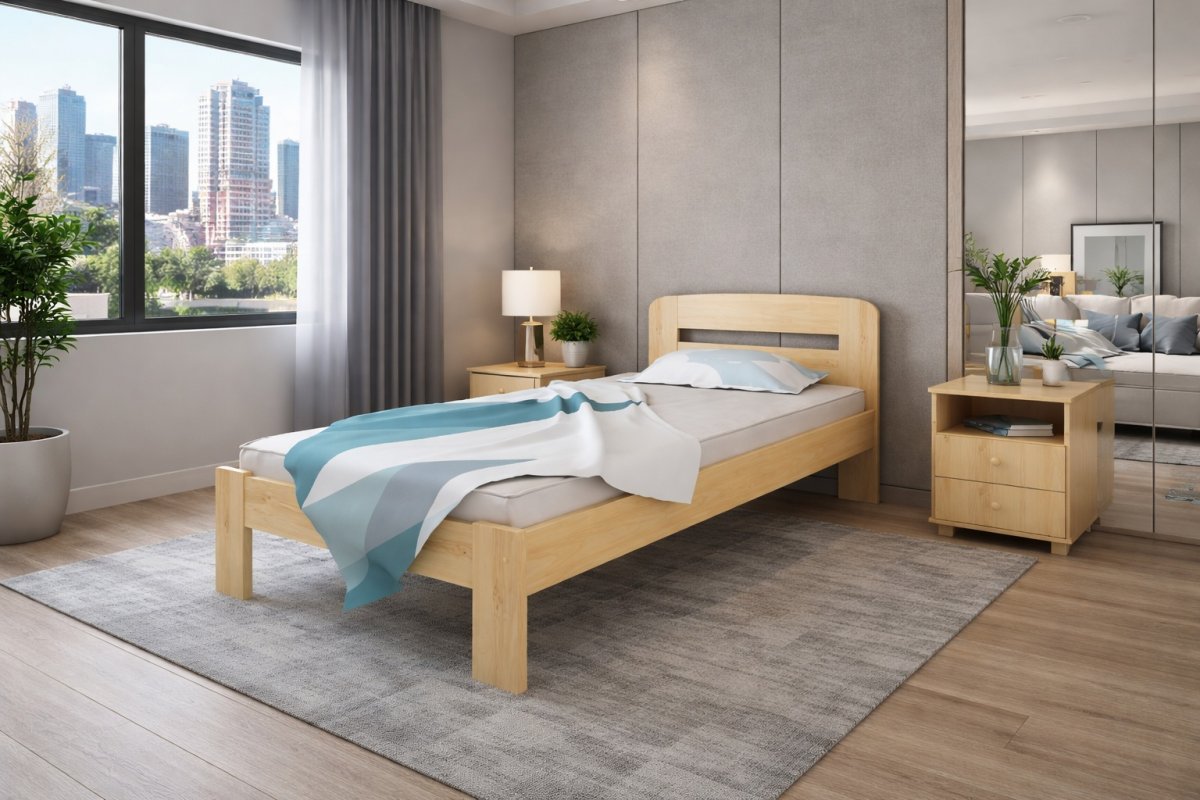 Postel z masivu borovice Šárka 90x200 cm + rošt ZDARMA