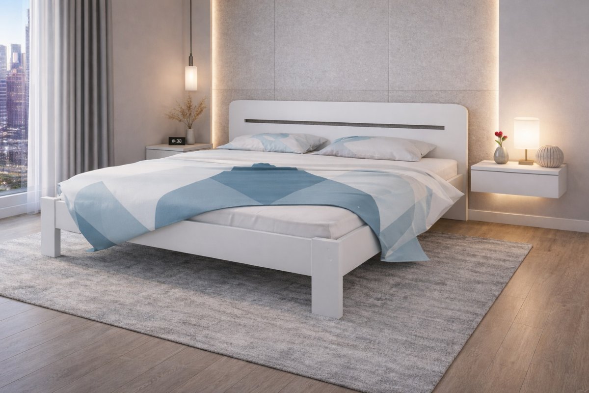 Postel z masivu Šárka 120x200 cm bílá + rošt ZDARMA