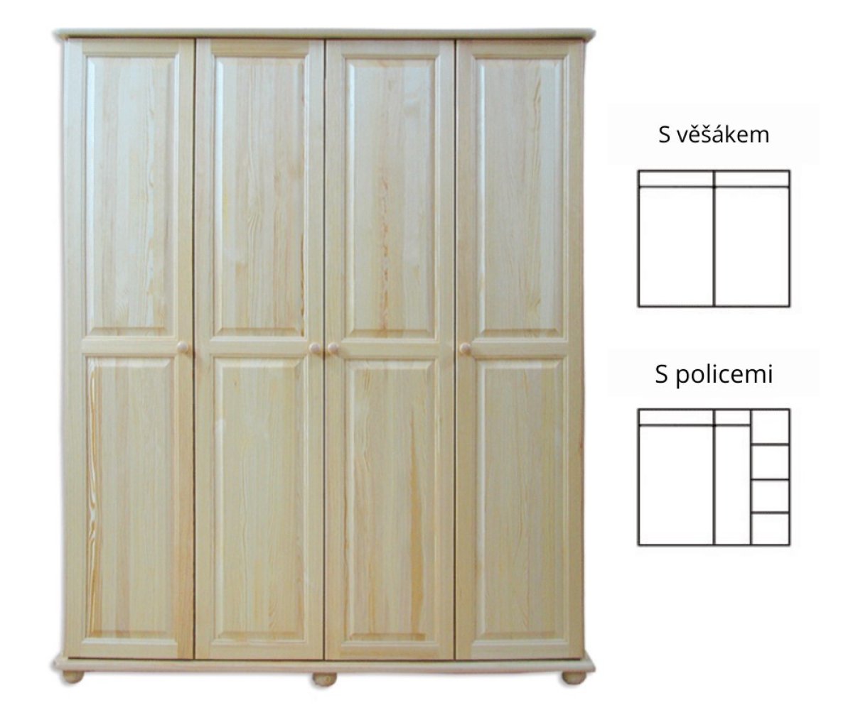 Skříň masiv borovice - SF 44