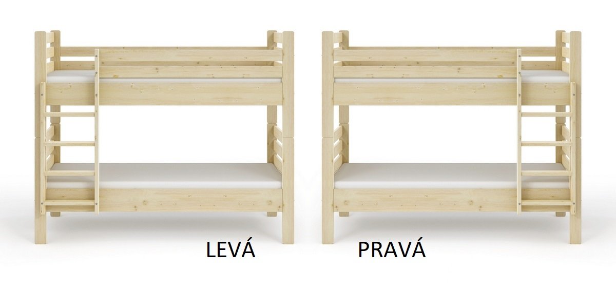 Patrová postel MIKOL 2v1 200x90 cm + šuplíky + rošty ZDARMA