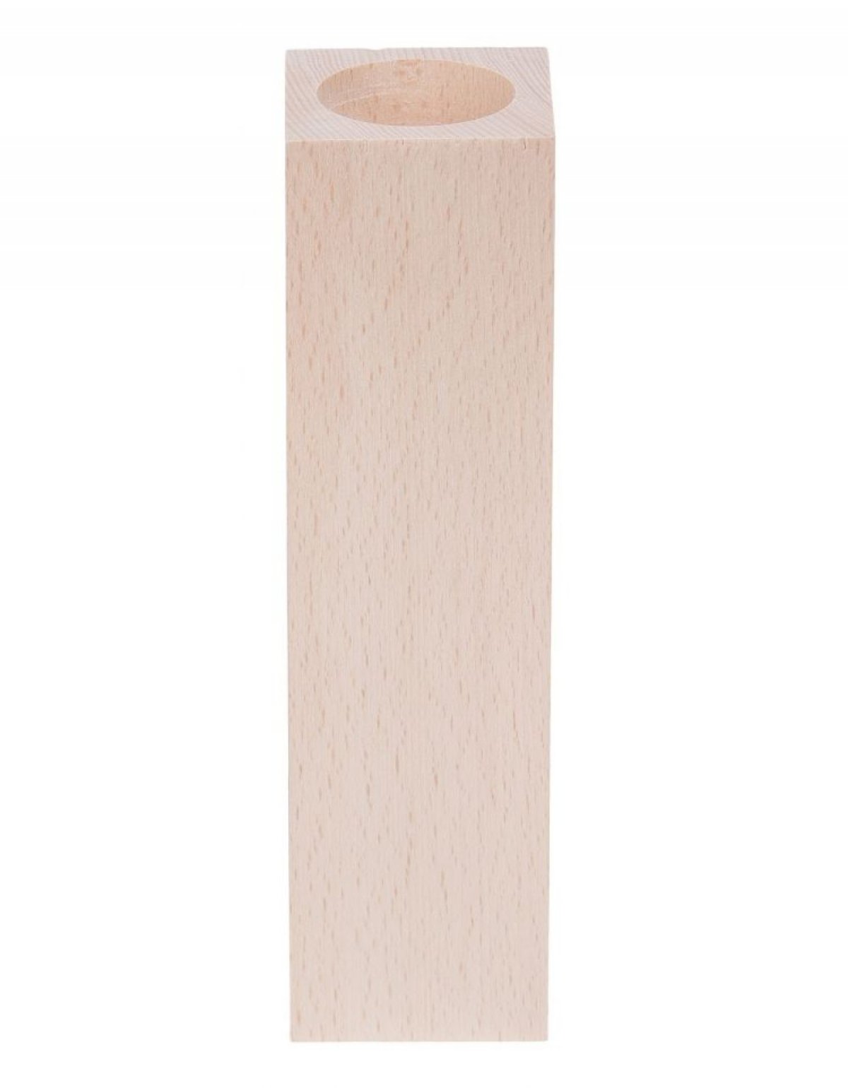 Dřevěný svícen - 1 svíčka, hranatý