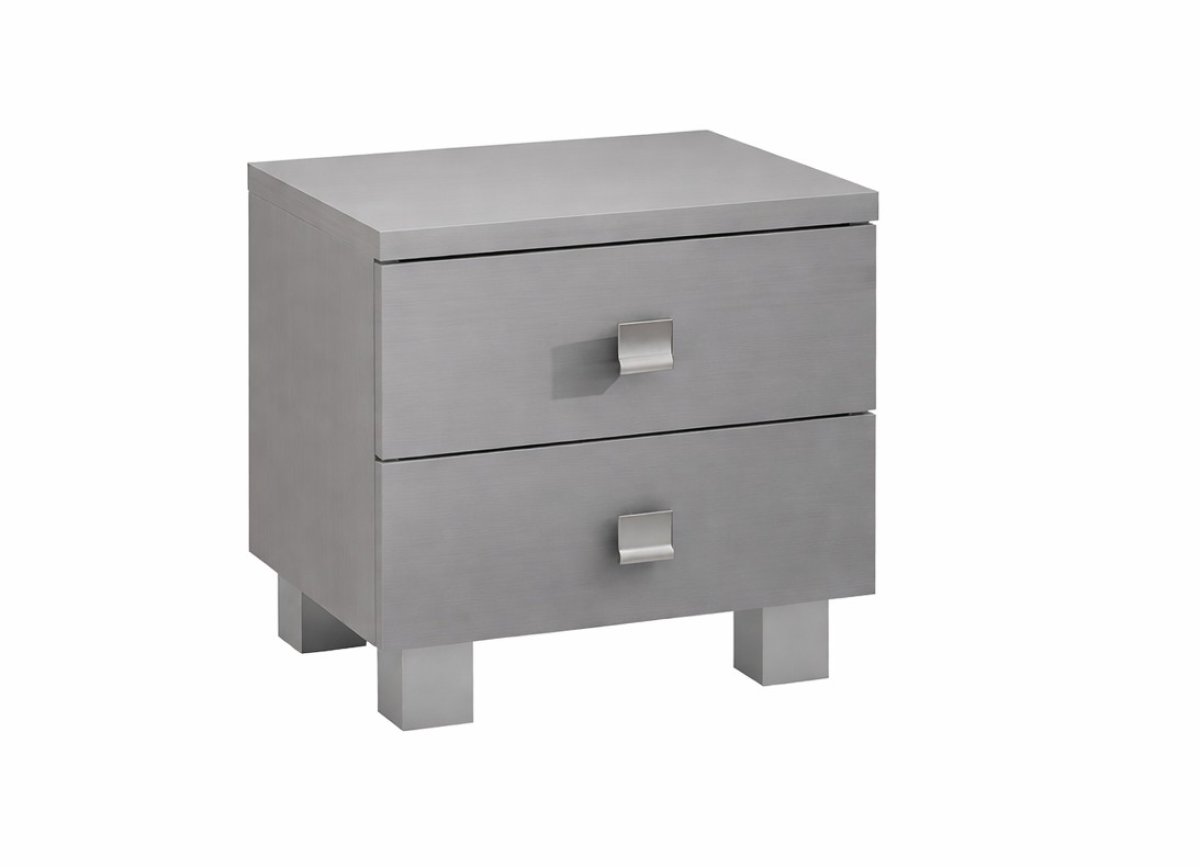 Noční stolek z masivu Leontýna - smrk/ šedá