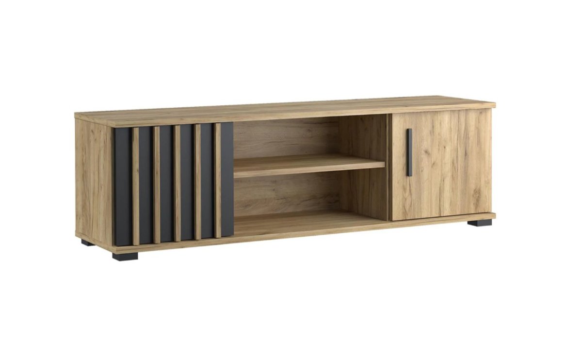 Obývací stěna Montana černá/dub craft