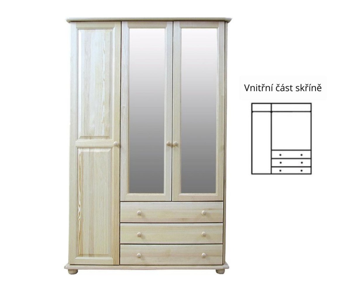 Skříň masiv borovice - SF 43B