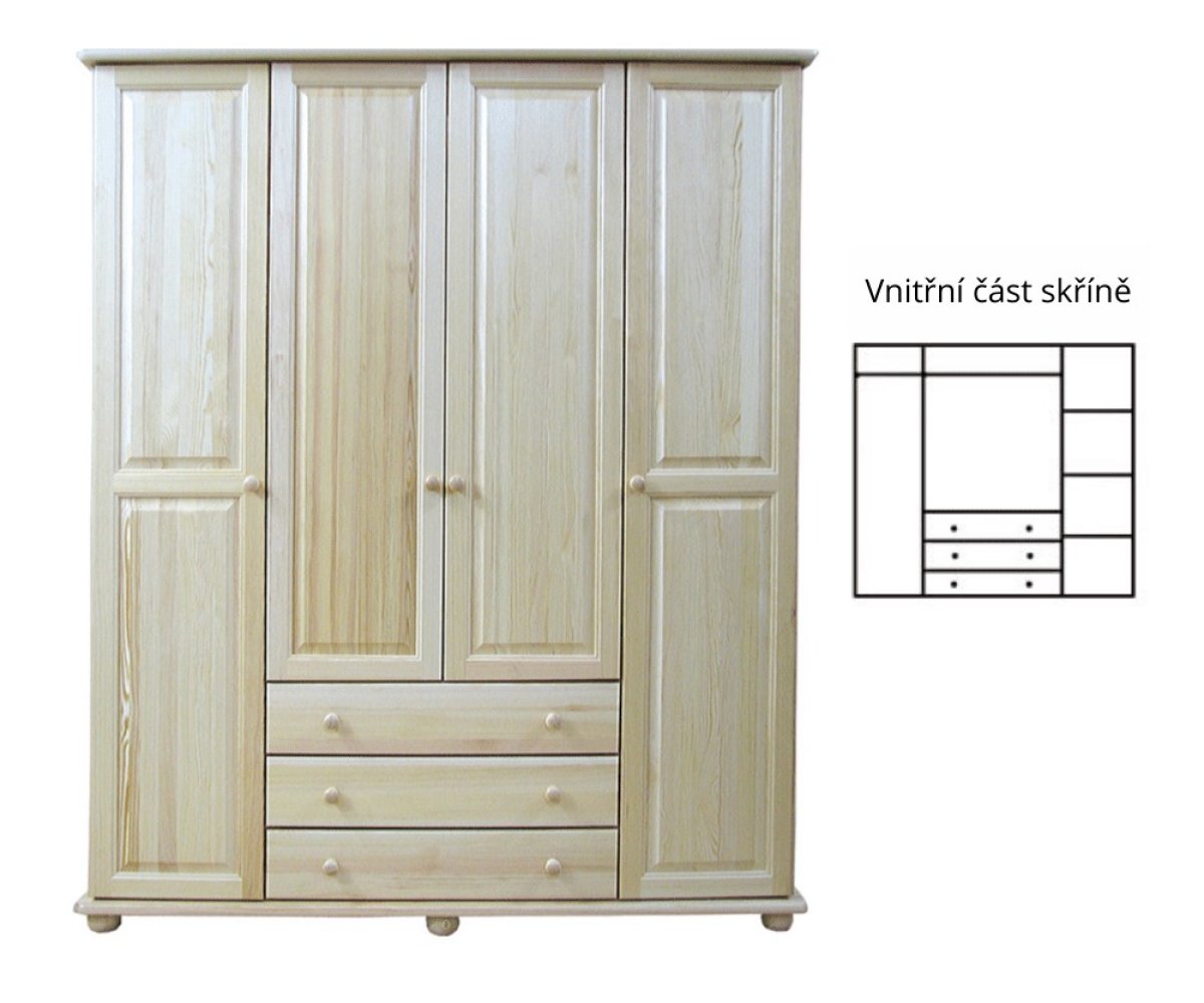 Skříň masiv borovice - SF 45A