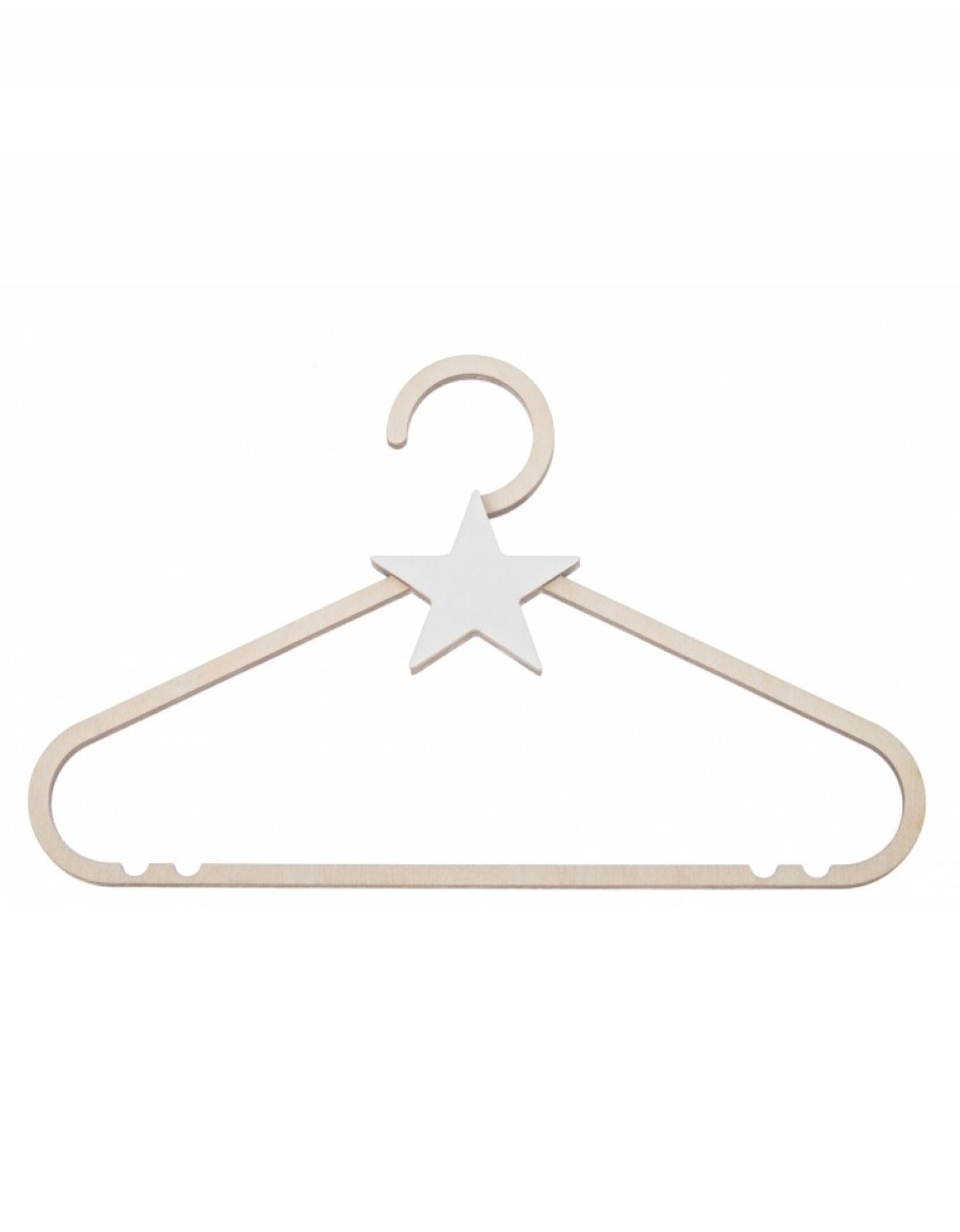 Dětský dřevěný věšák - Hvězdička bílá