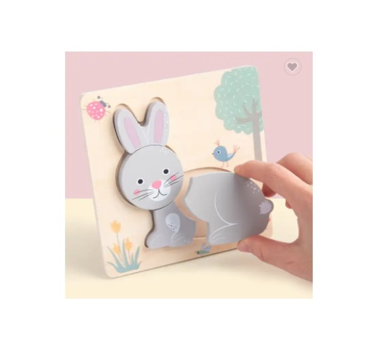 Dětská dřevěná vkládačka - zajíček