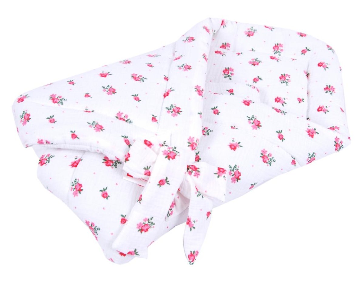 Mušelínová zavinovačka - růžový květ 