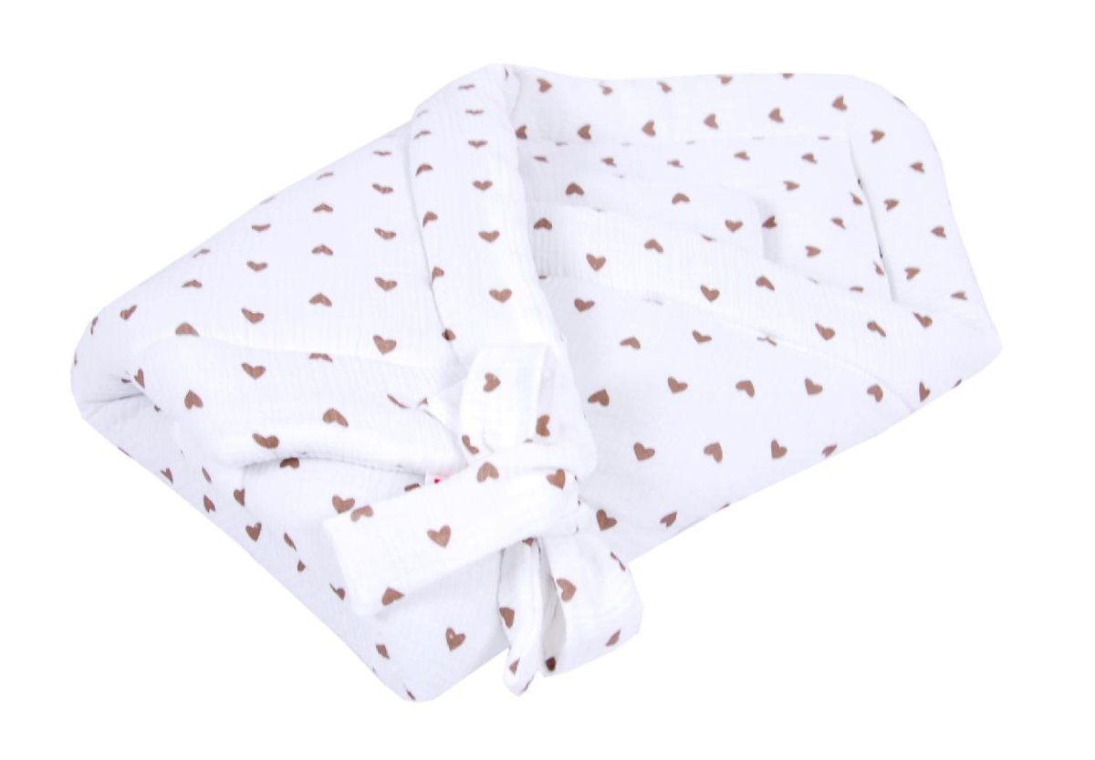 Mušelínová zavinovačka - hnědé srdíčko