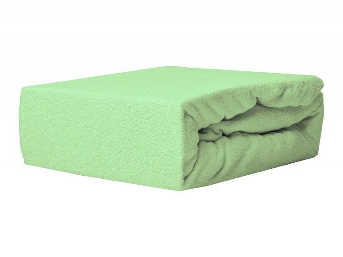 Prostěradlo froté LUX s gumkou 140/70 cm - zelená