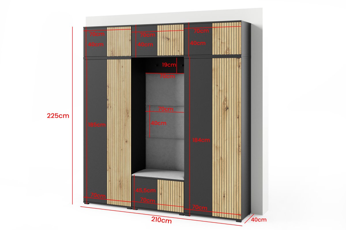 Předsíňová sestava ROSS 4 - různé barvy
