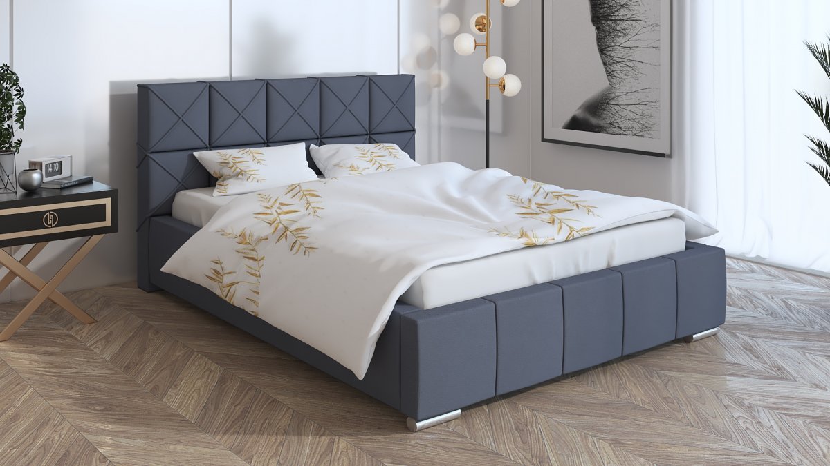 Čalouněná postel Milano 140/200 cm s úložným prostorem jasmine
