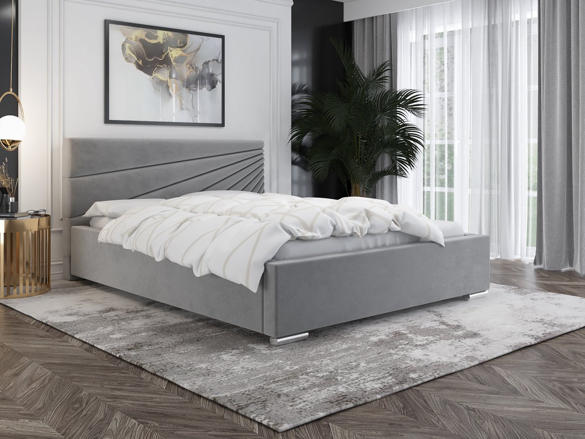 Čalouněná postel Piano 140/200 cm s úložným prostorem jasmine 