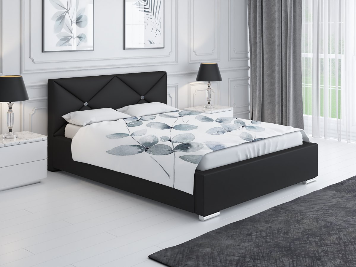 Čalouněná postel Modena 90/200 cm s úložným prostorem madrid - ekokůže