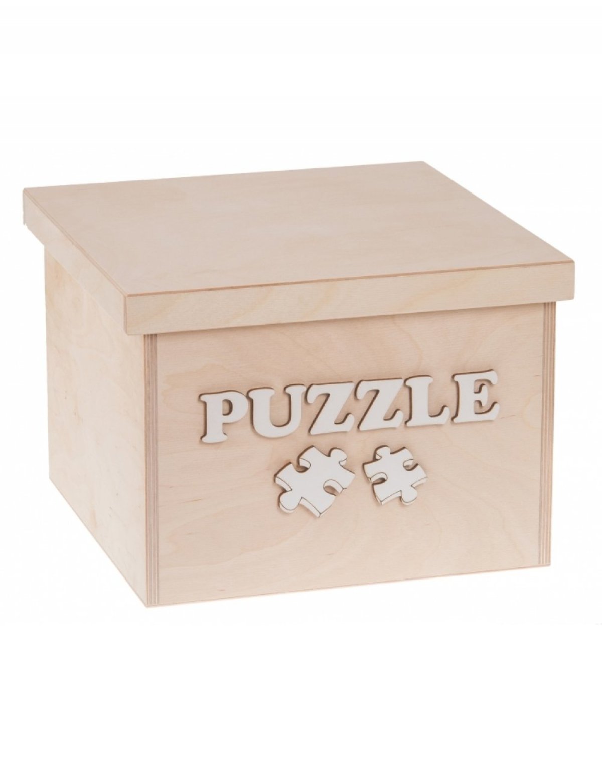 Dřevěný box na hračky PUZZLE1 22x22x15 cm