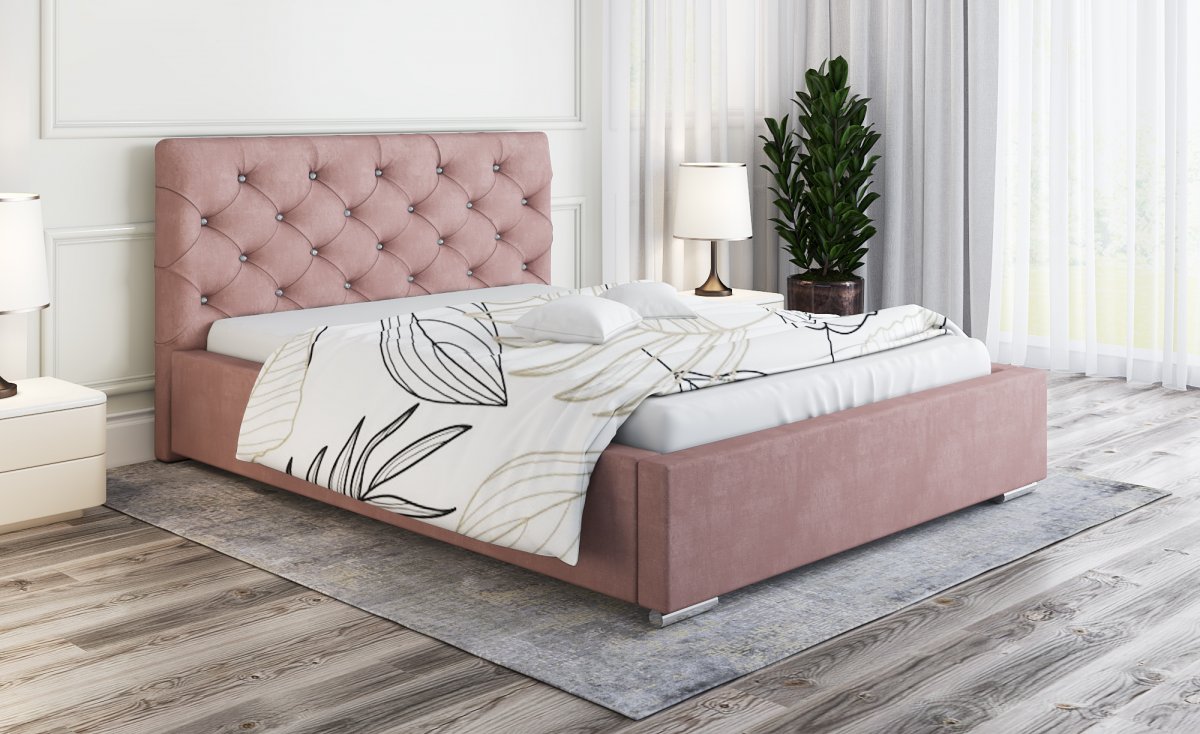 Čalouněná postel Verona 120/200 cm s úložným prostorem jasmine 