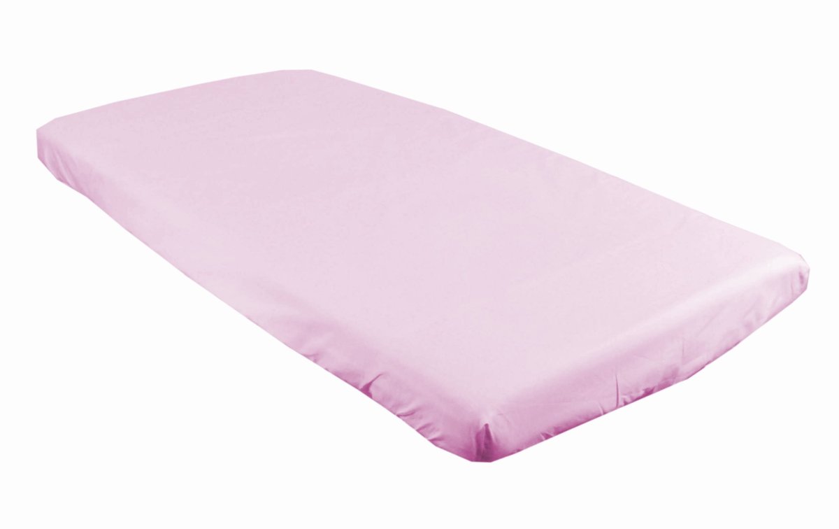 Prostěradlo bavlněné s gumkou 120/60 cm - světle růžová
