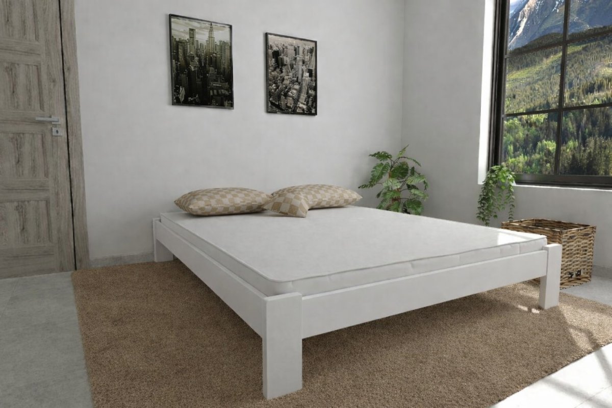 Postel z masivu Adam 160x200 cm  bílá + rošt ZDARMA