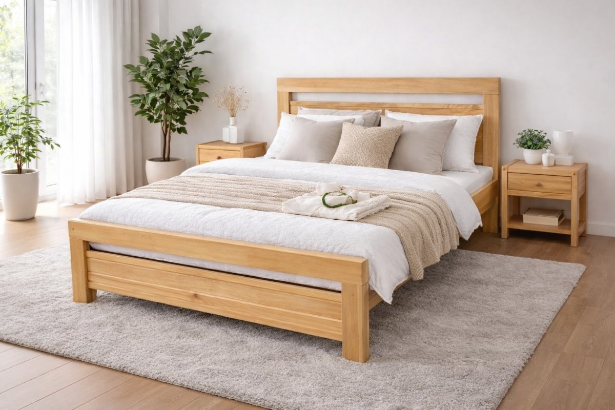 Postel z masivu borovice 3,5 cm Tilo 180x200 cm + rošt ZDARMA 