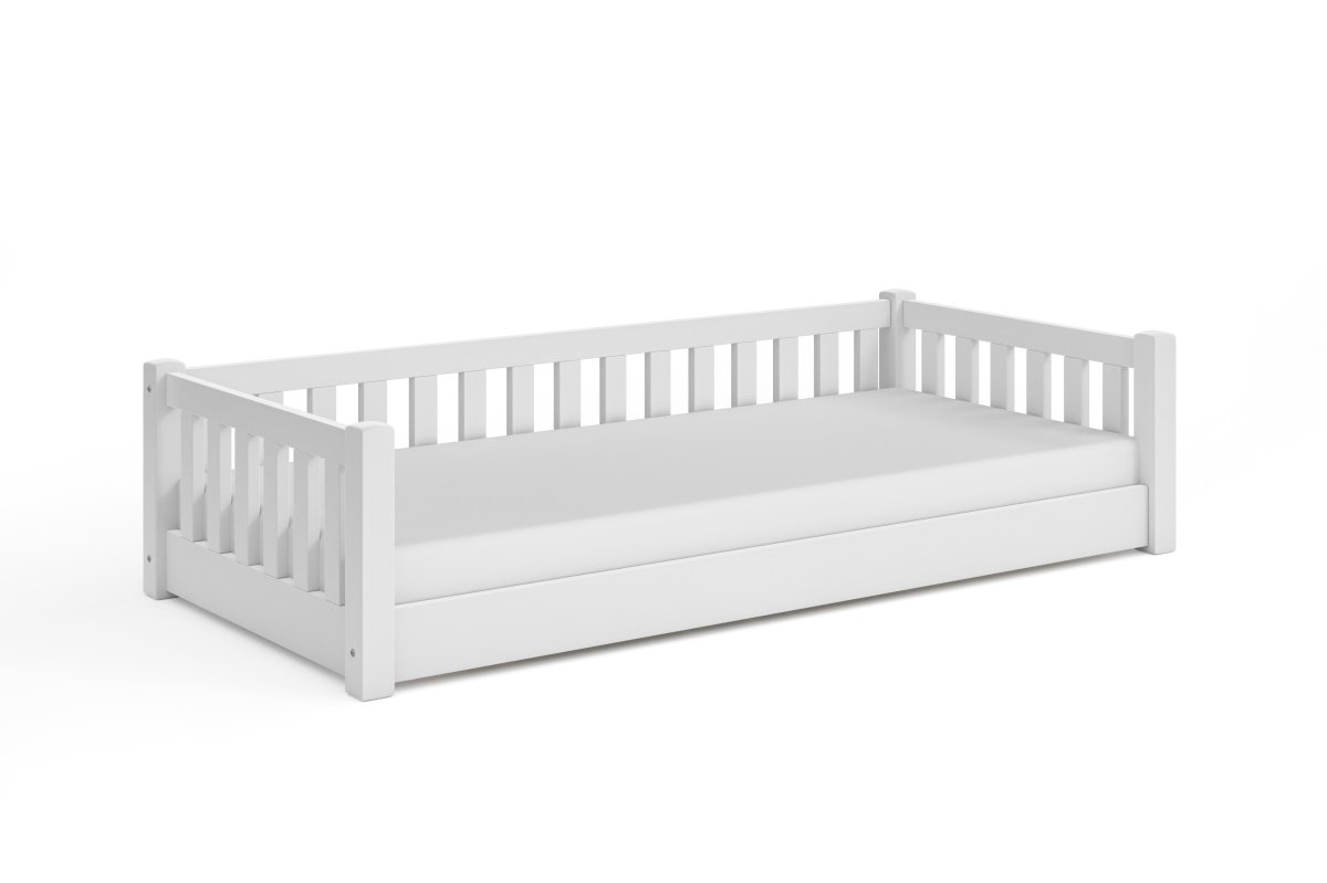 3v1 Rostoucí postel Montessori Lora bílá 90/200 cm + rošt ZDARMA