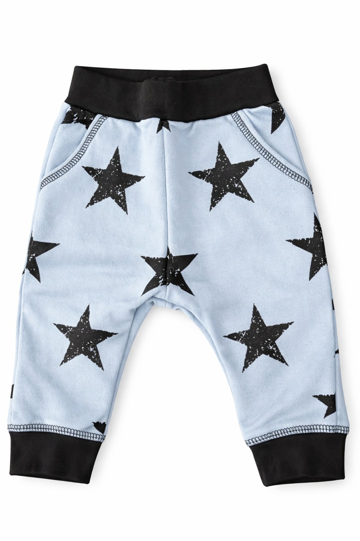 Kojenecké bavlněné tepláky modrá hvězda