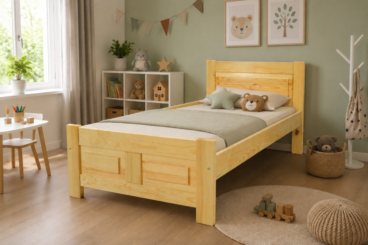Zvýšená postel z masivu Eliška 90x200 cm + rošt ZDARMA produkt