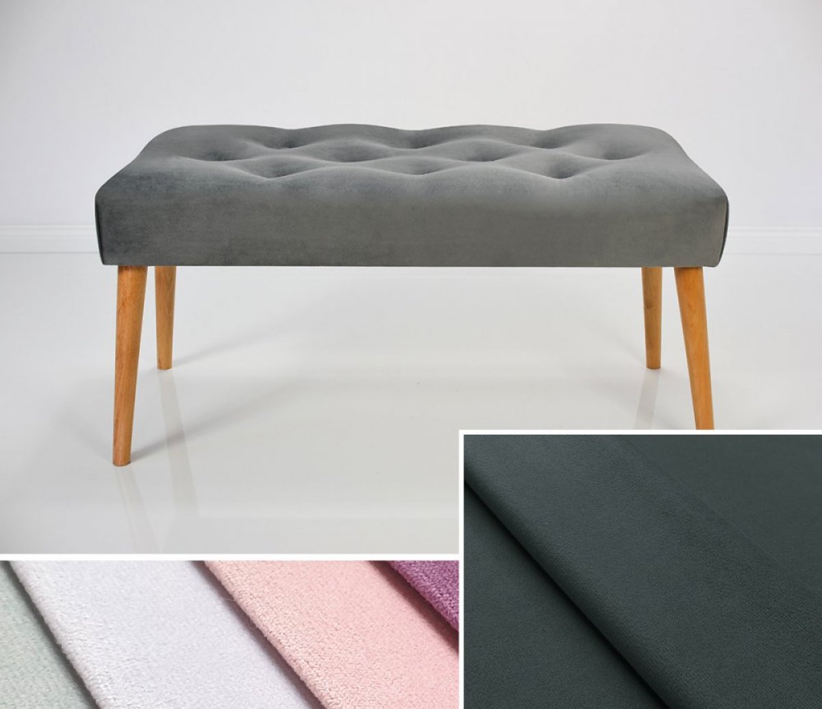 Čalouněná lavice DARINA 120x40x42 cm, barva grafitová