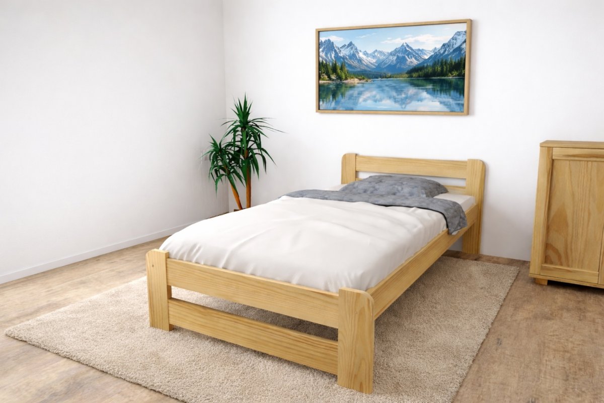 Zvýšená postel z masivu Halina 90x200 cm + rošt ZDARMA Zvýšená postel z masivu Halina 90x200 cm + rošt ZDARMA