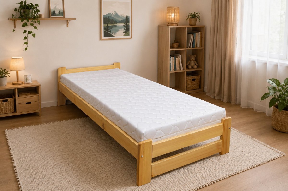 Zvýšená postel z masivu Halle 90x200 cm + rošt ZDARMA produkt